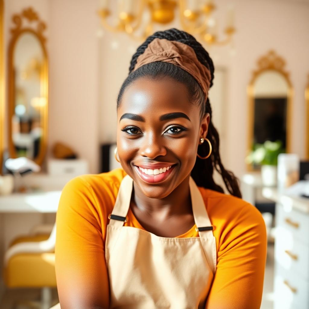 Ifeoma, nail technician and makeup artist at Amber & Ivory